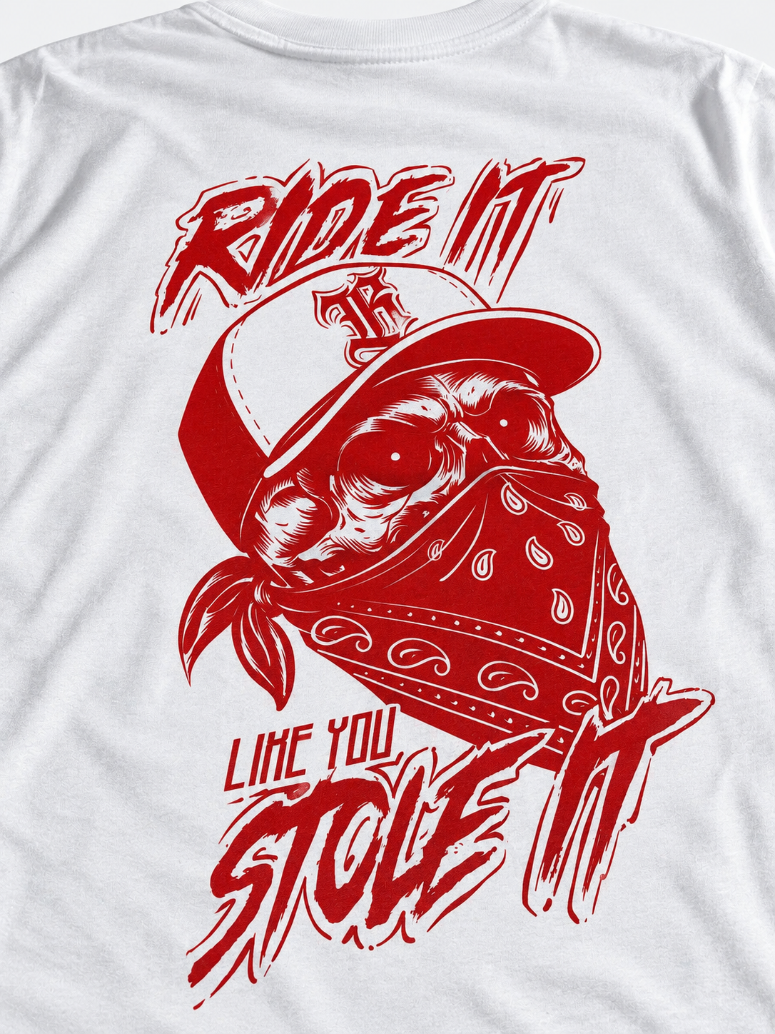 Ride It Like You Stole It White - Regular Fit