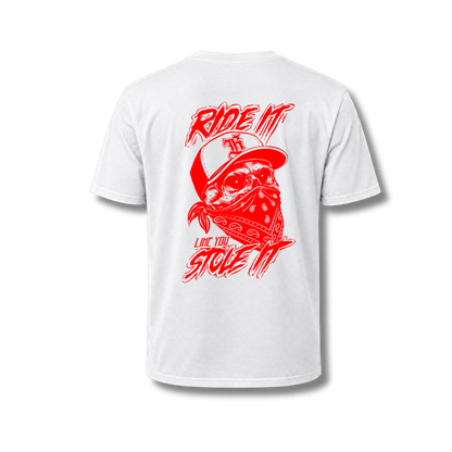 Ride It Like You Stole It White - Regular Fit